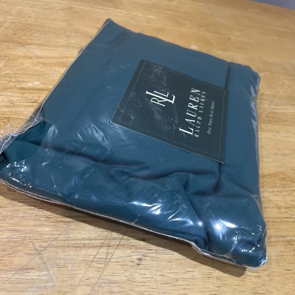 Vintage Ralph Lauren Sheet‎ Twin Flat Hunter Green Woodlands 100% Cotton
